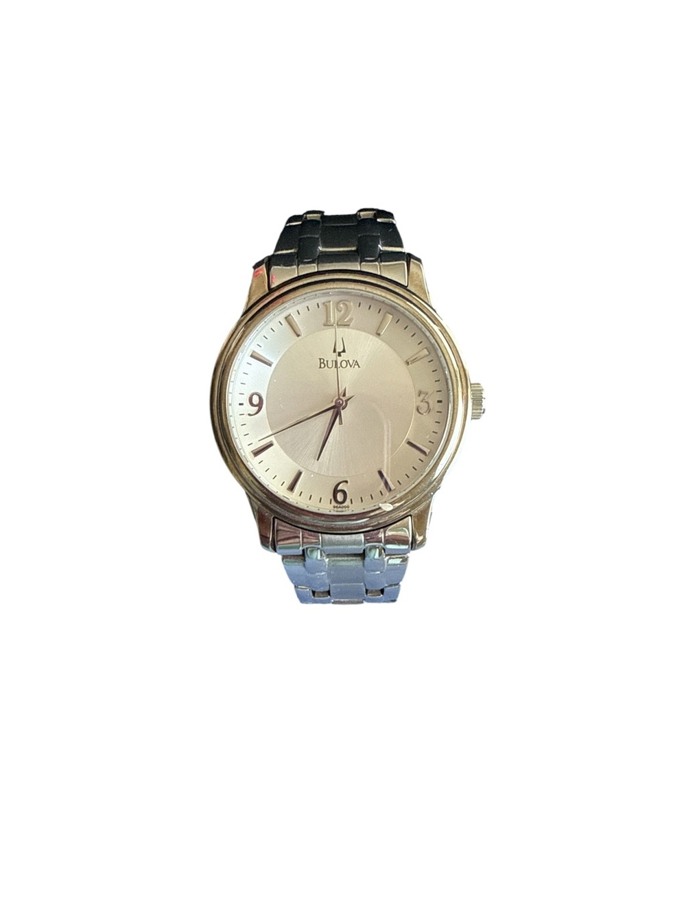 Bulova Silver Men's Stainless Steel Bracelet Watch Corporate Exclusive